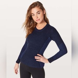 Lululemon Feeling Balanced Sweater - Sz 2 in Midnight Navy / Moroccan Blue